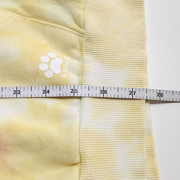 Pawz Dog Mom Tie-Dye Hoodie Pastel Pink Blue Yellow Women's Size Large - Picture 9 of 9